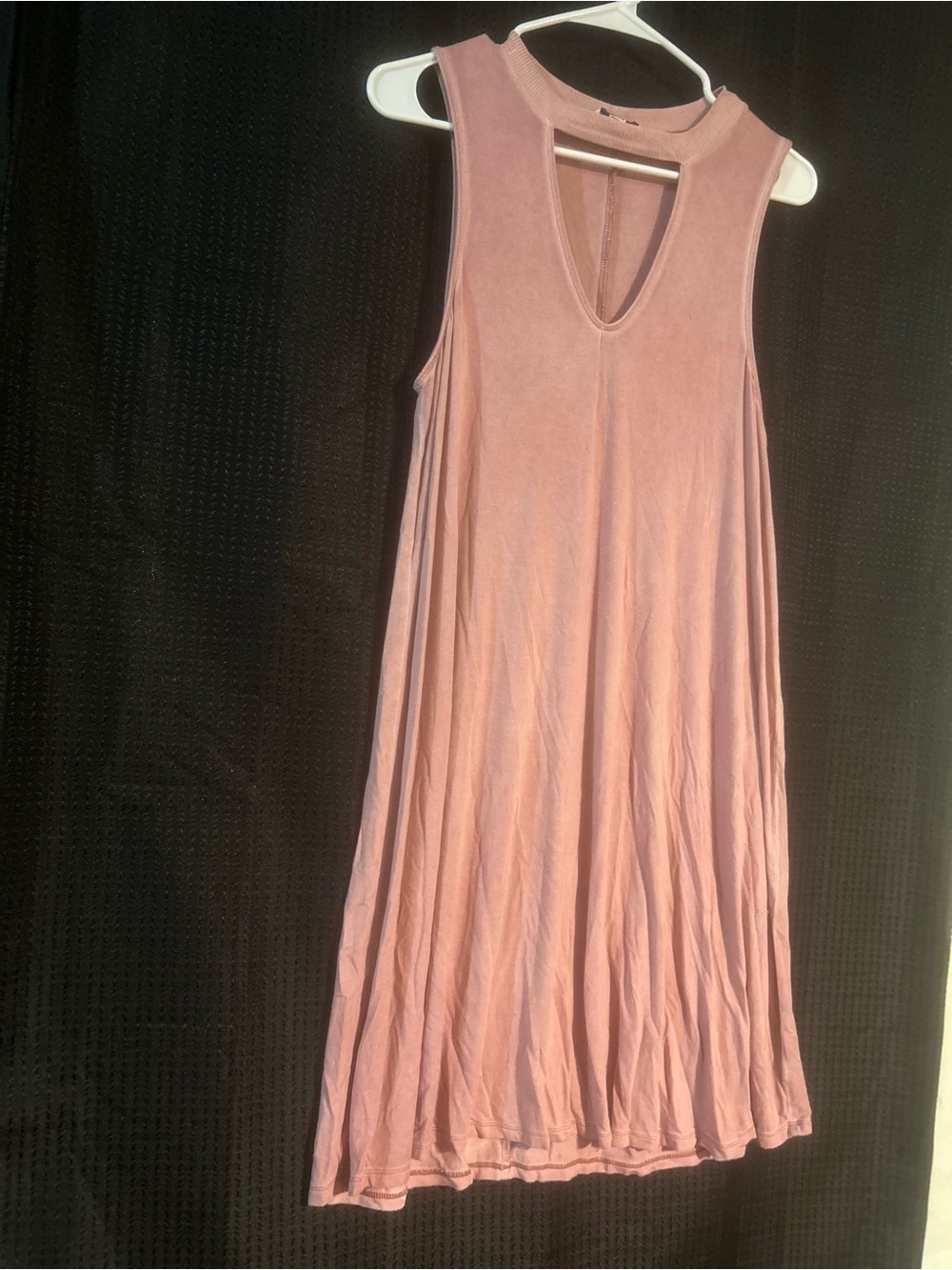 American Eagle Outfitters Dusty Rose Cutout Swing Dress